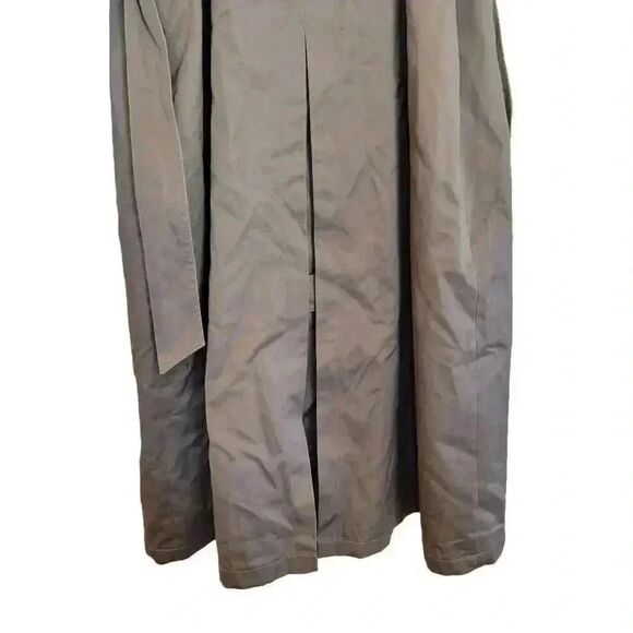 London Fog Women's Tan Light Brown British Khaki Poly Double Breasted Lined Tren - Picture 9 of 13